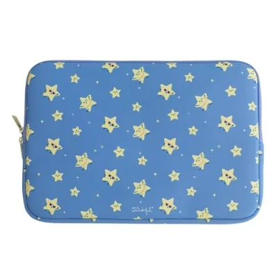 Imagen de Funda portátil Mr Wonderful Estrellas, Para portátiles de 14 &quot;, Neopreno, Acolchado, Azul