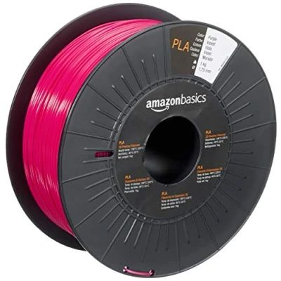 Imagen de Amazon Basics Filamento para impresora 3D, ácido poliláctico (PLA), 1.75 mm, cinta de 1 kg, morado