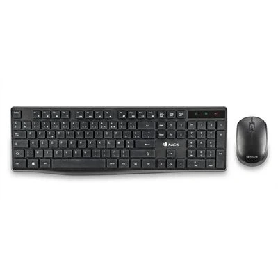 Imagen de Pack Ngs Allure Kit Teclado Azerty Francés Y Ratón Inalámbrico De 2,4 Ghz. 1200 Dpi. Negro