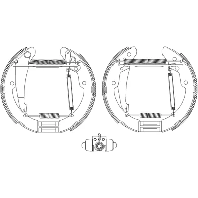 Imagen de TEXTAR Shoe Kit Pro 84052401 frenos, disco de tambor con cilindro freno rueda, accionador SEAT: Inca, VOLKSWAGEN: Caddy 2