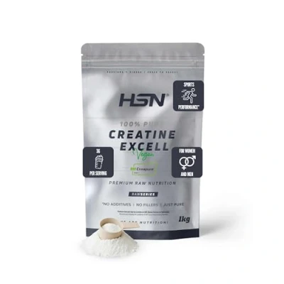 Imagen de HSN Creatina 100% CREAPURE en Polvo Sin Sabor 1Kg Monohidrato de Micronizada Incluye Dosificador 10ml Añadidos y Libre Contaminantes No GMO, Vegano, Gluten