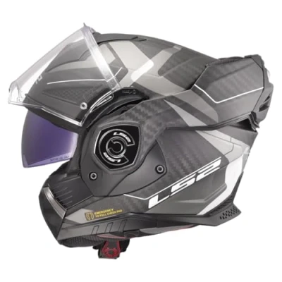 Imagen de LS2, Casco Moto Modular ADVANT X CARBON HORIZON Matt Silver Grey, S