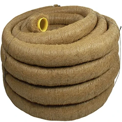 Imagen de Tubo de drenaje DN 50 perforado con filtro coco, la marca Doubleyou Geovlies &amp; Baustoffe®