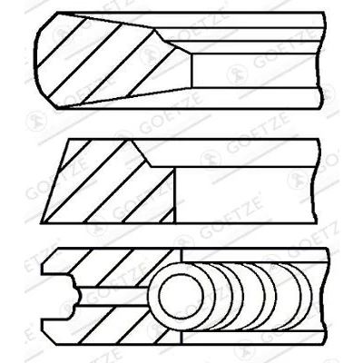 Imagen de GOETZE ENGINE 08 437600 00 Juego de Segmentos Pistón 127