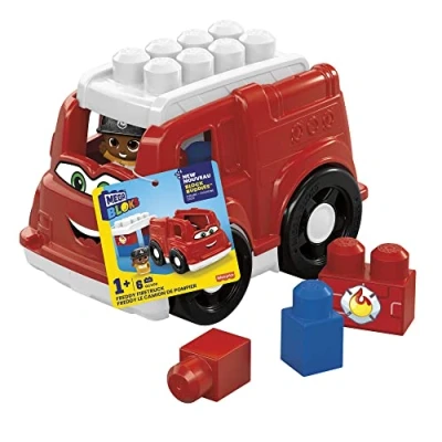 Imagen de Mega Bloks Camión de Bomberos, Juguete construcción para niños +1 año (Mattel GCX09)