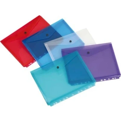 Imagen de Carpeta liderpapel dossier broche 36669 polipropileno din a4 pack de 5 col.surtidos transparente multitaladro