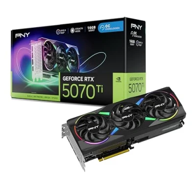 Imagen de PNY Tarjeta Gráfica GeForce RTX™ 5070Ti 16GB ARGB OC DLSS 4 Triple Ventilador