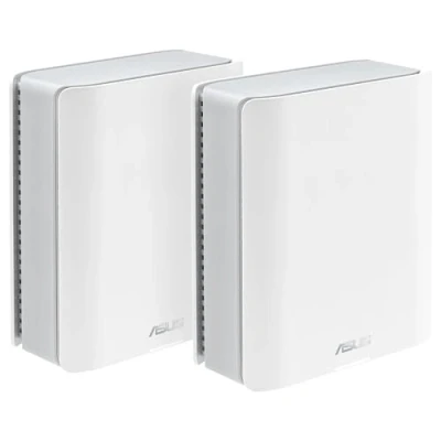 Imagen de ASUS ZenWiFi BT8 2 Pack WiFi 7 Mesh tribanda, 14 Gbps, Dos Puertos 2,5G, Seguridad y Control Parental incluidos, Smart Home Master SSIDs, 4G &amp; 5G Mobile Tethering, Blanco
