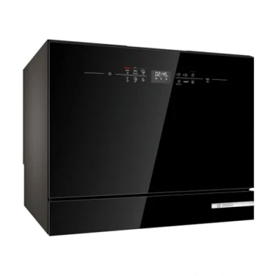 Imagen de Bosch Lavavajillas compacto libre instalación, 55 cm de ancho, Serie 6, Extra Secado, AquaStop, Negro, SKS6ITB00E