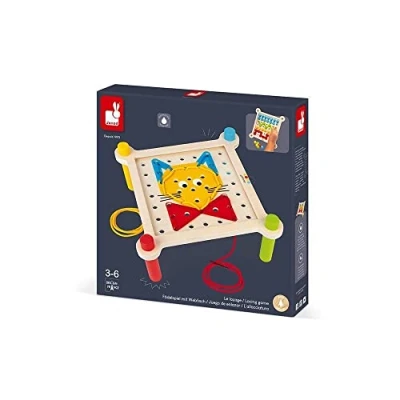 Imagen de Janod Essentiel Enlazar Juego Educativo de Madera para Niños Pequeños Destreza y Creatividad Evolutivo Pintura al Agua A partir 3 Años, J05064