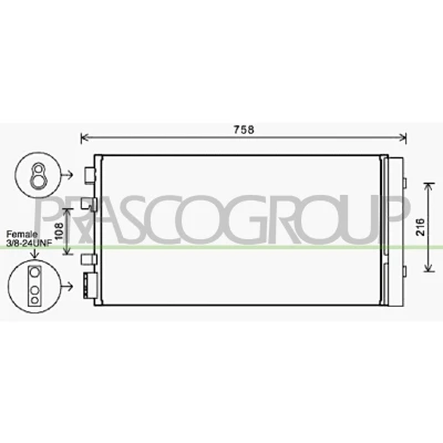Imagen de PRASCO RN090C002 Condensador con secador 15 10 Aluminio 765 RENAULT: MEGANE 3, SCENIC 3 Grandtour