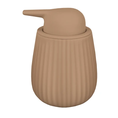 Imagen de Kleine Wolke Dispensador de jabón Groove, Accesorios, Color Capuchino, Material: gres.