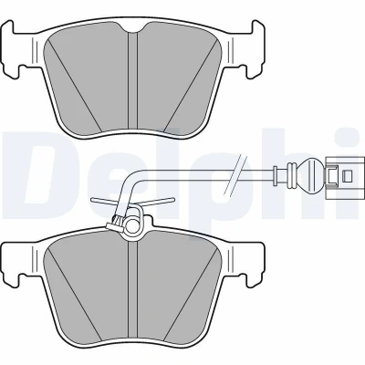 Imagen de DELPHI LP3267 Juego de pastillas freno con contacto avisador desgaste Chapa antichirridos sin accesorios AUDI: A3 Sportback, Berlina