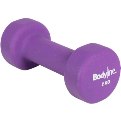 Imagen de Mancuerna de hierro fundido cubierta con neopreno 2 kg, a prueba golpes y antideslizante, individual, para gimnasio homegym