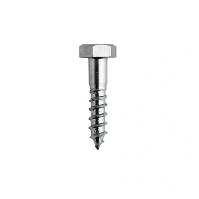 Imagen de DOJA Barcelona Tirafondos Cabeza Hexagonal para Madera 7 x 30 Acero Galvanizado PACK 50 Tornillos Amplio Uso: Construcción, Carpintería, Diseño de Interiores