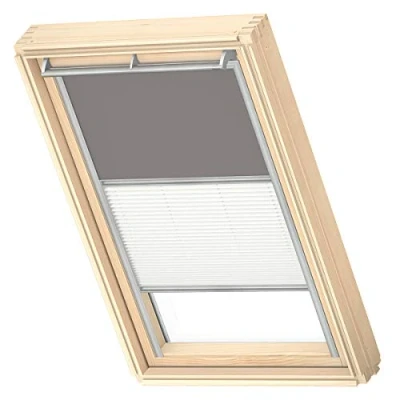 Imagen de Cortinas de oscurecimiento DÚO VELUX para C02, Gris con guía Lateral
