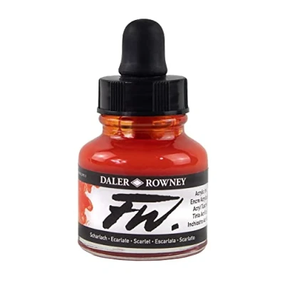 Imagen de Fw Artists Tinta Acríl. Líquida Scarlet Fr.29,5Ml