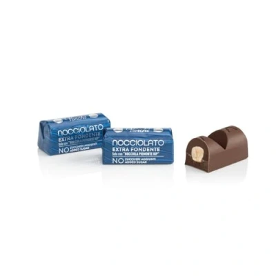 Imagen de Venchi Chocolate Extra Negro Avellana Lingottino Sin Azúcares Añadidos, 1 kg Con del Piamonte IGP entera Gluten Vegano