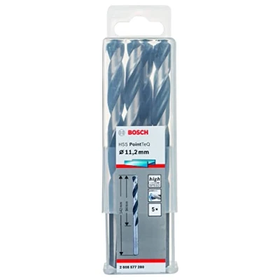 Imagen de Bosch Professional 5 brocas helicoidales HSS PointTeQ, para metal, 11.2 x 94 142 mm, accesorio de taladro