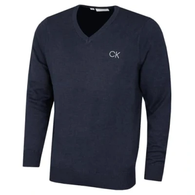 Imagen de Calvin Klein Golf Hombre con Cuello en V Tour Suéter Marga Azul Marino XL