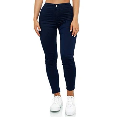 Imagen de Elara Jeans Mujer Cintura Alta Slim Fit Chunkyrayan Azul JS710 3 Blue 42 (XL)