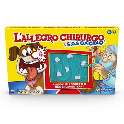 Imagen de Hasbro Gaming El Allegro Chirurgo S.O.S. Cachorro, juego en caja con sonidos