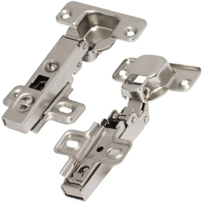 Imagen de AERZETIX C41040 Juego de 4 Bisagras cazoleta invisibles clipable para puertas muebles con revestimiento total/en aplique permite una apertura 110 montaje 35mm