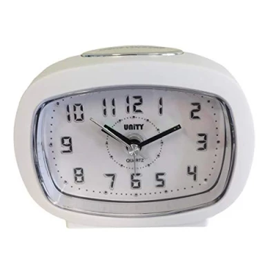 Imagen de Unity Reloj Despertador Beep, Luz LED, Blanco, 9 x 7,5 4,5 cm