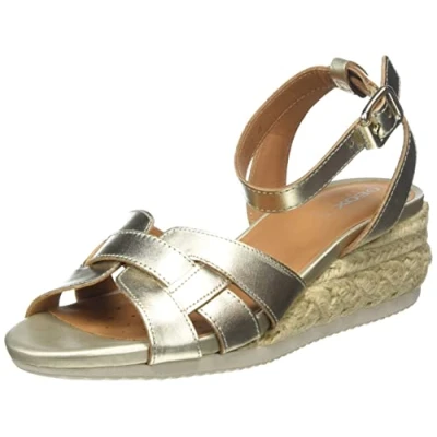 Imagen de Geox D Ischia Corda, Sandalias Mujer, Beige Lt Gold, 38 EU