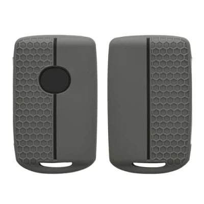 Imagen de kwmobile Carcasa Compatible con Llavero de Mazda 3 Botones CX30 CX50 CX60 CX90 MX 30 Funda para Mando Coche Silicona Gris/Negro