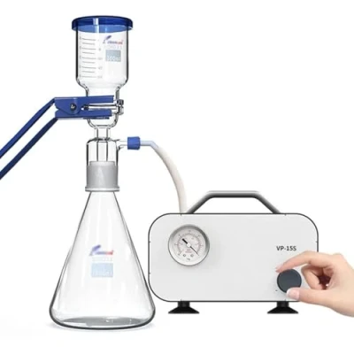 Imagen de ZWQOZ Bomba de vacío Laboratorio, diafragma sin Aceite portátil DC 12V, Flujo Ajustable 15 L/min