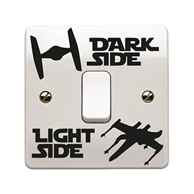 Imagen de Level Adhesivo para interruptor de luz, diseño Star Wars, vinilo, negro, 1 SET