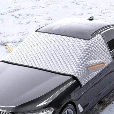 Imagen de LFSYYD Protector Hielo Parabrisas para Toyota RAV4 Hybrid PHEV / Prime 2018 2022, Funda Plegable Parabrisa Delantero Magnética Protección contra Nieve Accesorios,B/L