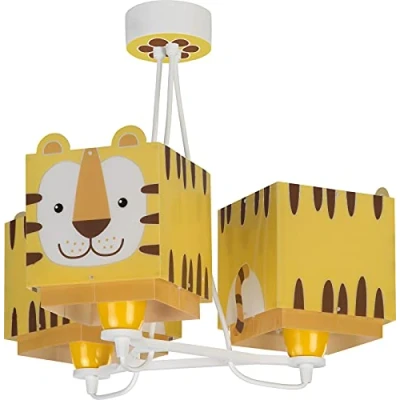 Imagen de Dalber Lámpara infantil de Techo 3 Luces Little Tiger Tigre Animales