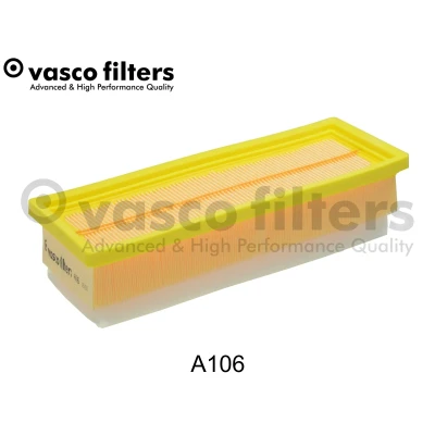 Imagen de DAVID VASCO A106 filtro de aire 60 99 283 rectangular Cartucho filtrante con previo FIAT: 500 Hatchback, Grande Punto Hatchback