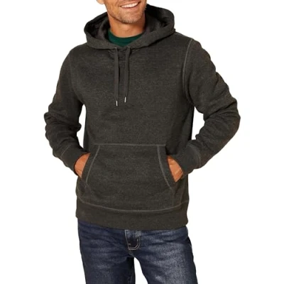 Imagen de Amazon Essentials Sudadera de Forro Polar con Capucha (Disponible en Tallas Grandes) Hombre, Carbón Mezcla, S