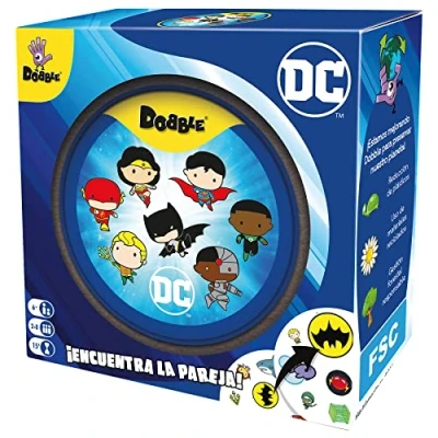Imagen de Zygomatic Dobble DC Universe Juego De Cartas Acción y Reflejos a Partir 7 Años 2 8 Jugadores 15 Minutos por Partida Español
