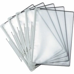 Imagen de Tarifold Es 704300 Fundas A4 PP Design Recambio Expositor de Pared o Sobremesa, Color Gris 5 Unidades