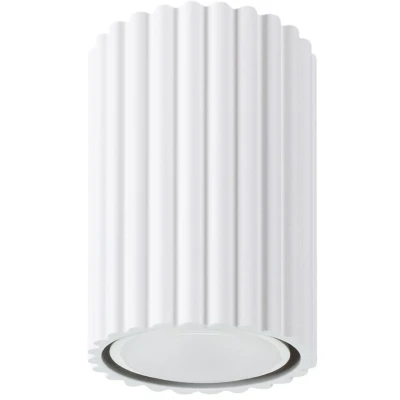 Imagen de SOLLUX LIGHTING Plafón de carbono, blanco, altura 10 cm, aluminio
