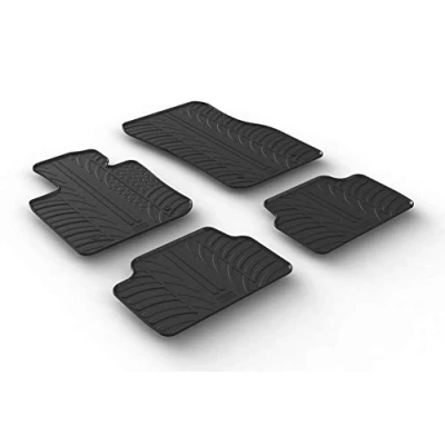 Imagen de Gledring 0408 Juego de alfombrillas suelo Caucho delante y detrás 4 negro 750mm 550mm MINI: Hatchback