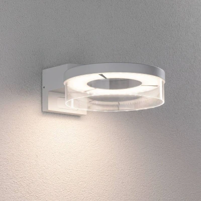 Imagen de Paulmann aplique LED para exterior con sensor Capera blanco metal IP44