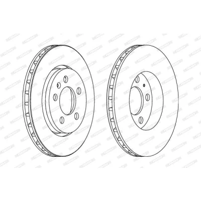 Imagen de FERODO PREMIER Coat+ disc DDF1154C Disco de freno 256 22 5 ventilado revestido con tornillos SEAT: Leon I Hatchback, Toledo 2 Limousine
