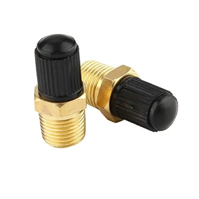 Imagen de Qiilu válvula de aire , llenado del tanque compresor latón 2Pcs 1/8 &quot;NPT MPT