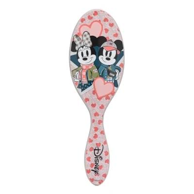 Imagen de WetBrush Original Detangler Hair Brush With Ultra Soft Intelliflex Bristles to Gently Separate Knots Ease, Wet Is Gentle on Hair, Disney Love, Mickey and Minnie