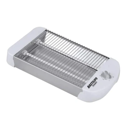 Imagen de Bastilipo Tostador plano, 600W, 2 resistencias, temporizador mecánico, color blanco, TPB 600