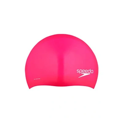 Imagen de Speedo Gorro de natación Unisex Silicona para Pelo Largo, Color Rosa, Talla única