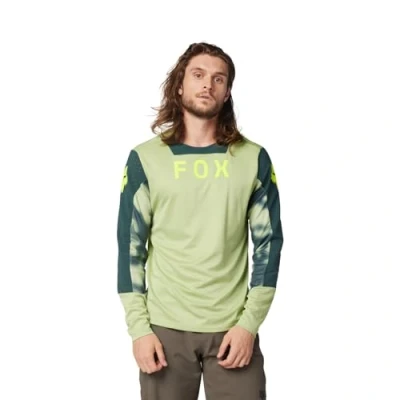 Imagen de Fox Racing Camiseta de Manga Larga Defend para Hombre Camisa, Taunt Verde pálido, M