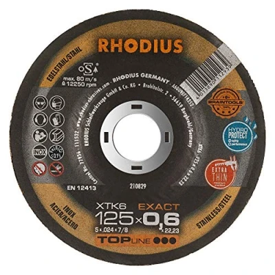 Imagen de Rhodius XTK6 Exact Box 211302 Disco de corte (125 mm, 10 unidades)