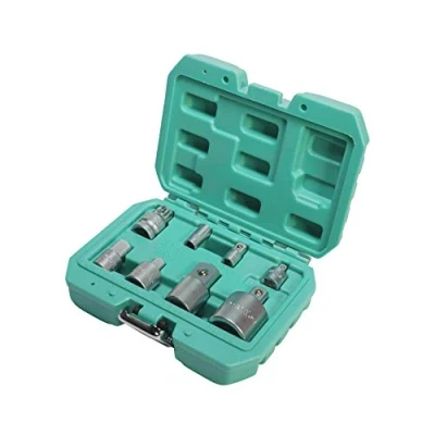 Imagen de Juego de Adaptador 8 piezas 1/4&quot; 3/8&quot; 1/2&quot; &amp; 3/4&quot; WIESEMANN 1893 I Hecho acero Q 30 para el interior y exterior en maletín herramientas 81482