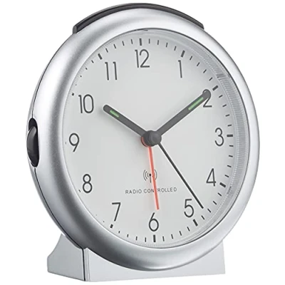 Imagen de TFA 98.1036 Reloj Despertador inalámbrico, Color Plateado